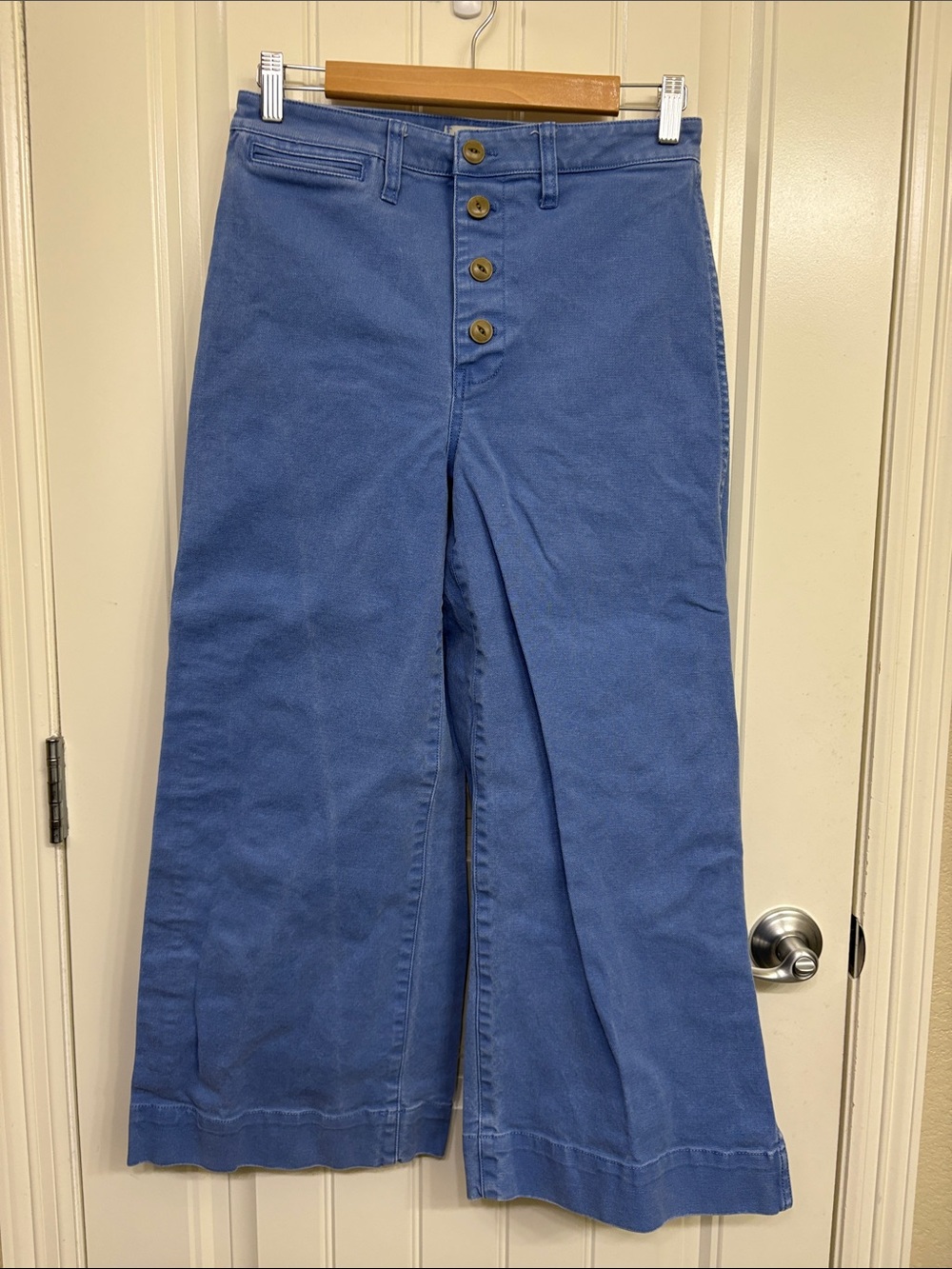 Madewell Wide-Leg High-Rise Pants in Blue